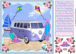 Day at the Beach Decoupage Topper 1
