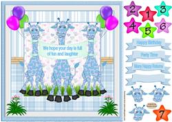 Jungle Giraffe Decoupage Topper