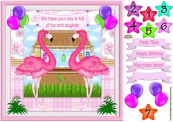 Flamingo Decoupage Topper