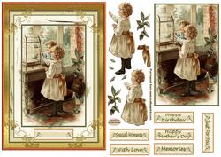Vintage Times Birthday Decoupage Card Front