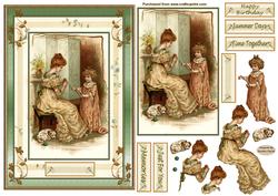Time Together Decoupage Card Front