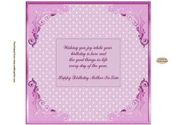 Happy Birthday Mother-in-law Pink Insert