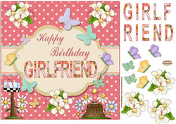 Happy Birthday Girlfriend Topper