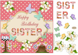 Happy Birthday Sister Topper