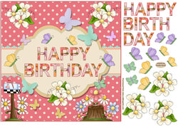 Happy Birthday Butterfly Topper