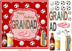 Happy Birthday Grandad Decoupage Topper 1