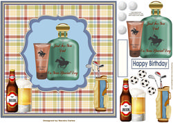 Just for You Dad approx; 8x8ins Special Day Topper