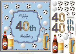 Happy 40th Birthday Sport Topper