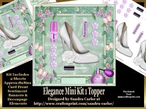 Birthday Makeup Decoupage 8x8ins Mini Kit 1