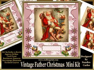 Vintage Father Christmas Mini Kit