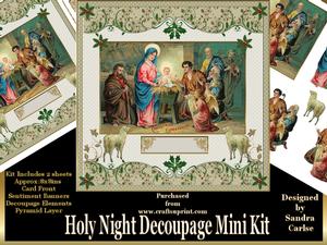 Holy Night Decoupage Mini Kit