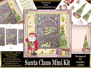 Santa Claus Decoupage Mini Kit