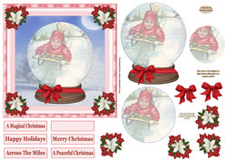 Sledging Snow Globe Topper