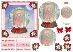 Christmas Time Snow Globe Topper