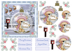 Christmas 6x6ins Winter Bear Topper 2