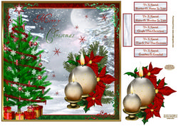 Christmas Sprinkle of Snow Decoupage Topper