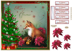 Christmas Around the Tree Decoupage Topper