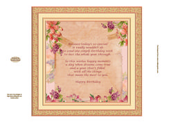 Happy Birthday Floral Insert