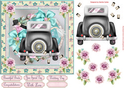 Wedding Just Married Decoupage Topper