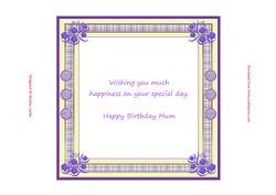 Happy Birthday Mum Insert