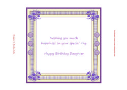 Happy Birthday Daughter Insert