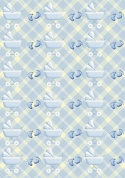 Baby Blue Pram Background Paper 