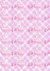 Baby Pink Pram Background Paper 