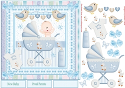 Baby Boy Topper card
