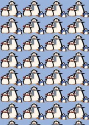 Penguins at Christmas Backing Paper 1