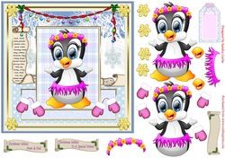 Cold.....Not Me! Christmas Penguin Topper