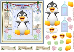 Happy Christmas Penguin Topper