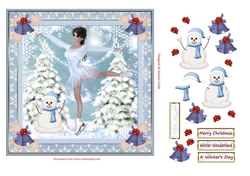 Skating on Ice Christmas Topper