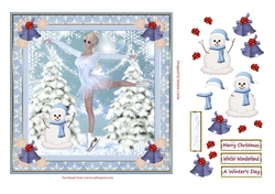 Skating on Ice Christmas Topper 1
