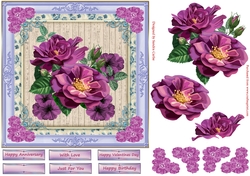 Purple Flowers Topper