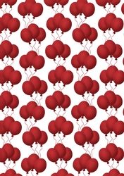 Pretty Red Balloons Backing Paper