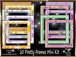 Gorgeous 10 Floral Themed Frames Kit