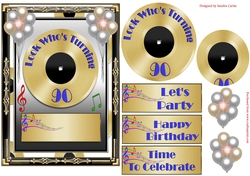 Look Whos Turning 90 Birthday Topper