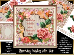 Birthday Wishes to my Beautiful Wife Mini Kit