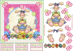 Happy Easter Decoupage Topper