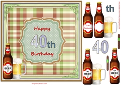 Happy 40th Pattern Topper