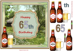 Happy 65th Birthday Beautiful Countryside Topper