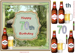 Happy 70th Birthday Beautiful Countryside Topper