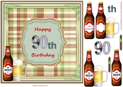 Happy 90th Birthday Pattern Topper