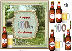 Happy 100th Birthday Beautiful Countryside Topper