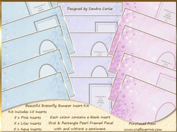 Beautiful Butterfly Inserts x 15 kit 1