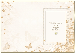Gold Floral Blank Insert 3