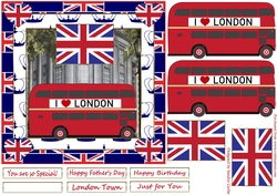 I Love London Decoupage Topper
