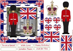 Coronation London 7x7ins Decoupage Topper