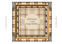 Male Birthday Insert 3 approx: 7.5ins x 7.5ins