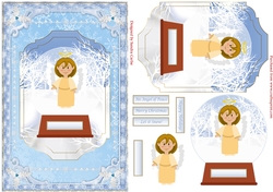 An Angel of Peace Snowglobe Decoupage Topper
